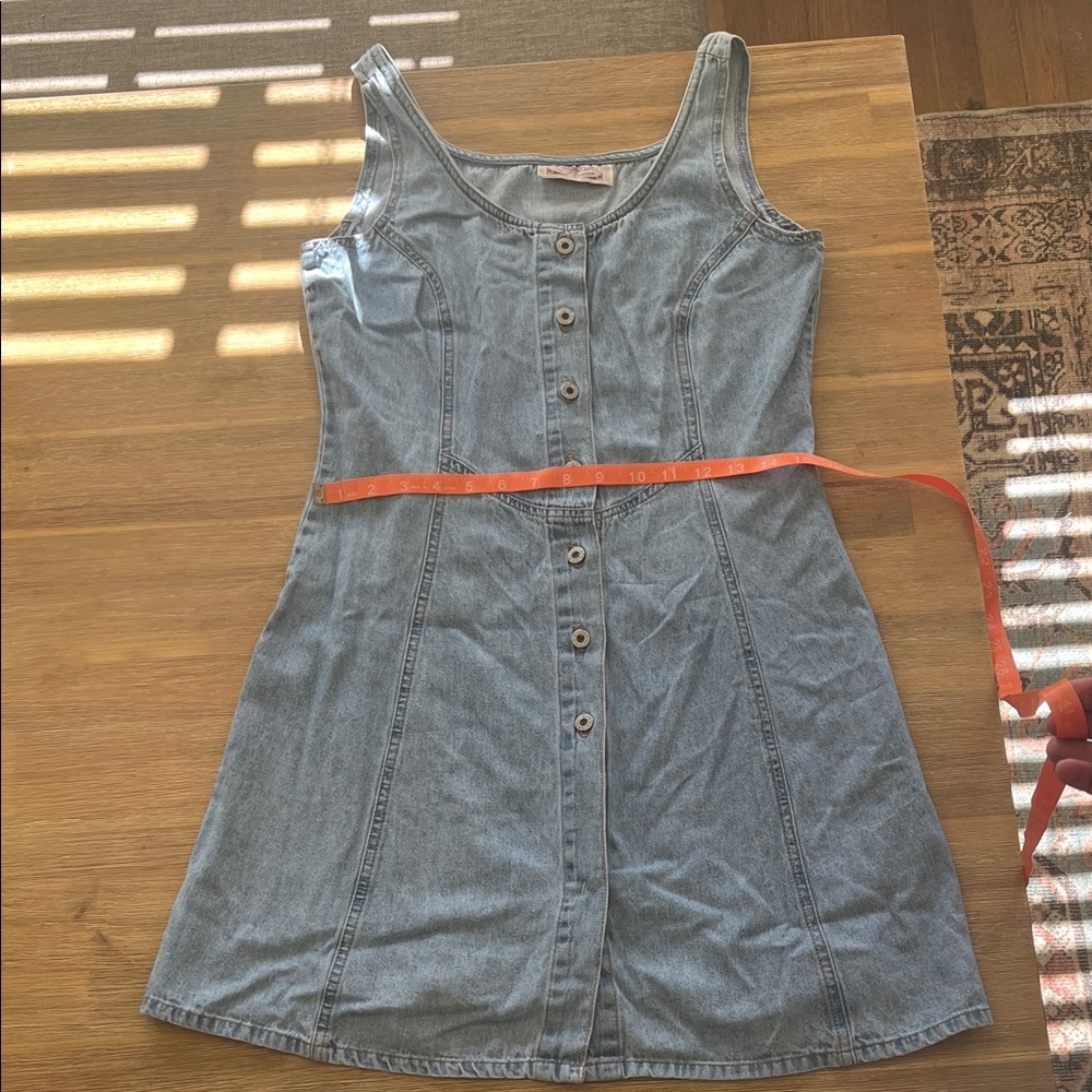 VTG Grass Raggs button down denim mini dress